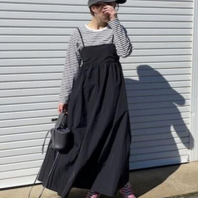 休闲连衣裙聚酯纤维纯色系带