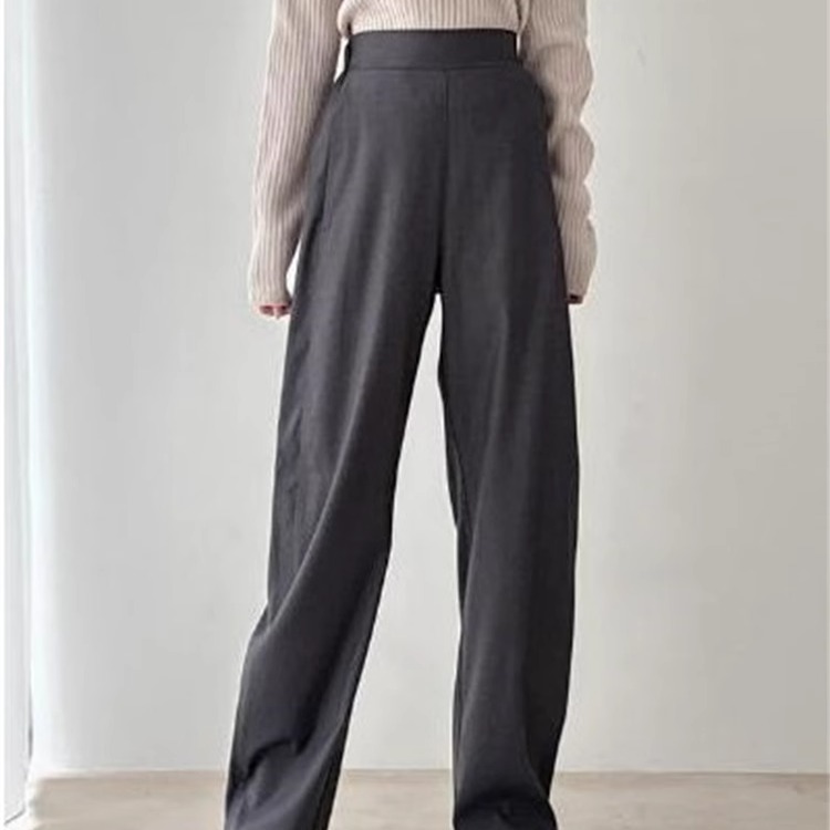 高腰休闲百搭通勤免烫