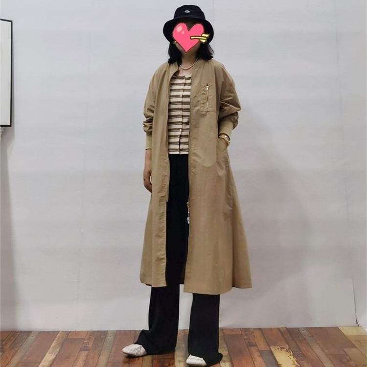 日单衬衫袖立领长裤休闲显瘦