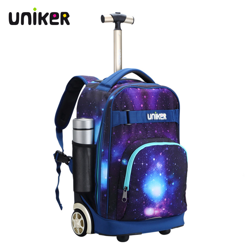 uniker拉杆书包女中学生双肩背包男韩版时尚潮流旅行大容量行李包