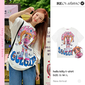 REOY STUDIO定制林娜琏同款 美少女卡通漫画人物BF风宽松上衣T恤女