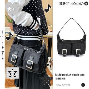 REOY STUDIO定制韩国小众ins博主同款百搭单肩包休闲多口袋手提包