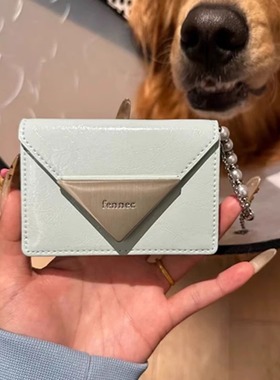 REOY STUDIO定制fennec韩国博主同款可爱漆皮便携卡包迷你零钱包