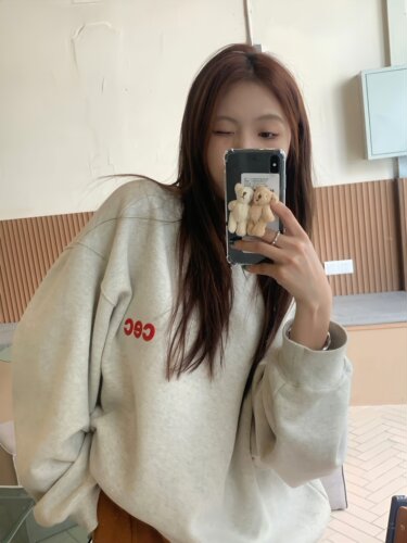 CHANCE秋冬韩版绒套头圆领卫衣