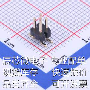 X4621WVS-2x02I-C40D64 排针 间距:2mm 2x2P 立贴 方针 L=8.95 PA