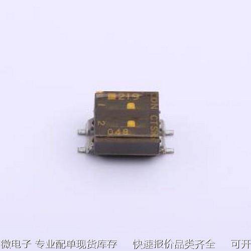 219-2LPST 拨码开关 219-2LPST SMD-4P,6.6x6.7mm原装现货