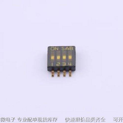 SOP04 拨码开关 1.27mm间距 4P贴片拨码开关 SMD-8P,5.6x6.1mm原