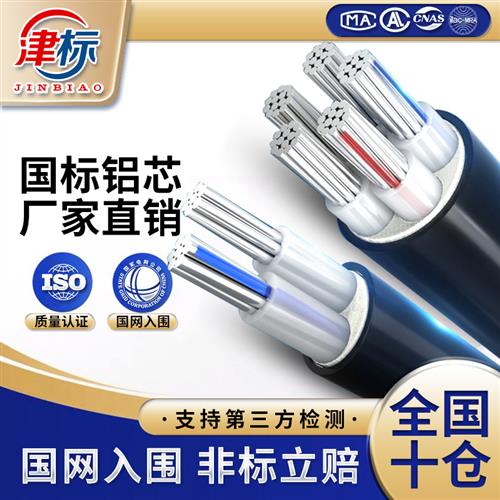 国标YJLV铝芯电缆线3 4 5芯10/16/25/35平方铝芯电缆铠装铝电缆线