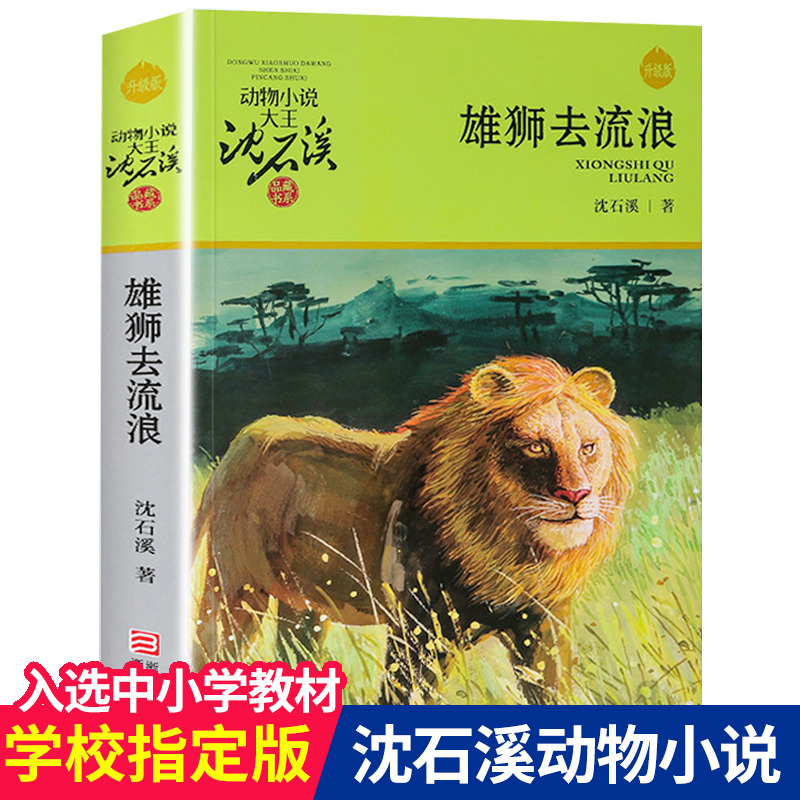 正版包邮 雄狮去流浪 动物小说大王沈石溪品藏书系中小学生课外阅读书不带拼音儿童文学畅销书籍 浙江少年儿童出版社共263页DB