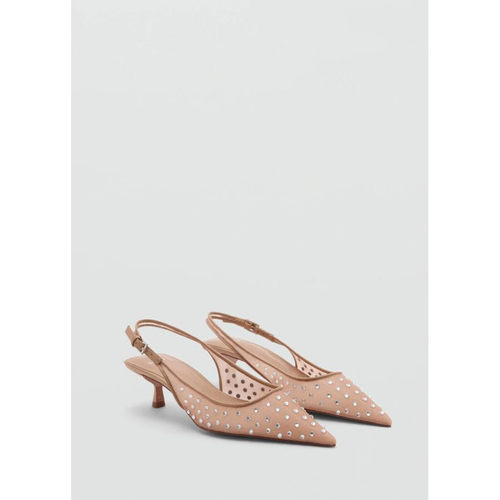 西班牙欧洲正品代购 MANGO 女士 水晶高跟鞋  5cm高跟 87040417