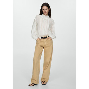 西班牙欧洲正品代购 MANGO 女士 刺绣细节衬衫  77055655