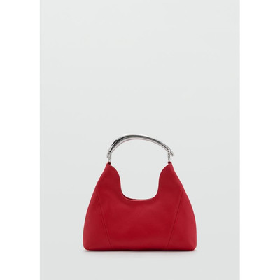 西班牙欧洲正品代购 MANGO 女士金属提手皮革肩背包  87005749