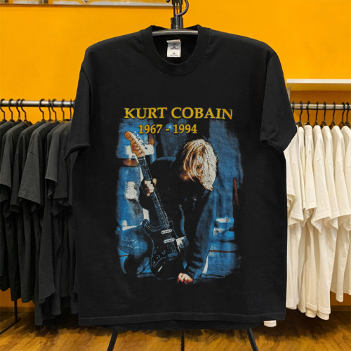 Kurt Cobain科特柯本 涅槃乐队摇滚风oversize宽松男女同款短袖