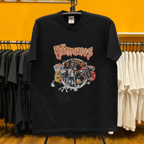 朋克教父The Ramones 雷蒙斯乐队摇滚周边印花小众设计感短袖T恤