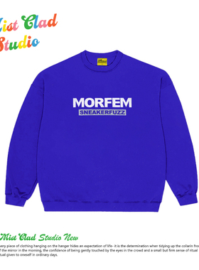 2025年新款宝蓝色卫衣男女同款小众设计感 oversize潮流百搭上衣