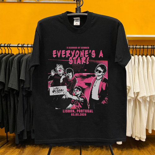 5 Seconds of Summer欧美乐队周边五秒盛夏日常休闲短袖T恤情侣款
