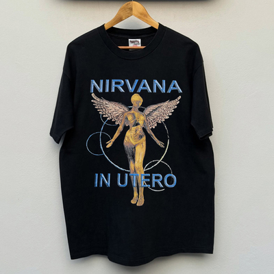 NIRVANA涅槃乐队小众金属摇滚vintage宽松短袖舒适T恤ins男女同款