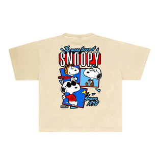 T恤ins阿美咔叽vintage痞帅风 史努比Snoopy潮牌短袖 ART Fashion