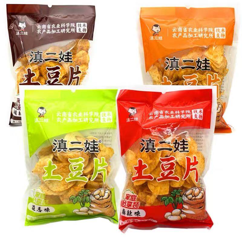 滇二娃土豆片80g麻辣味胡辣味网红休闲宿舍解馋追剧小零
