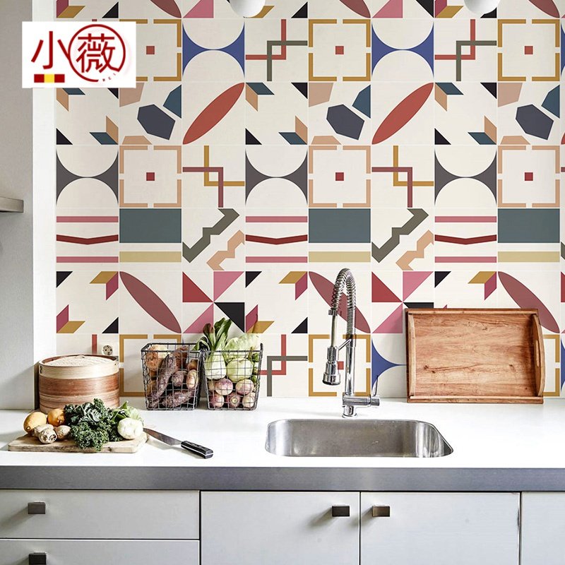 厨房防油贴纸灶台耐高温墙贴地中海自粘墙纸瓷砖贴画浴室防水壁纸,家居饰品,软装墙贴,淘宝优惠券,粉丝福利购,淘宝优惠卷
