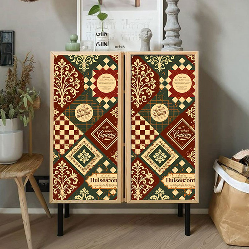 家具翻新贴纸柜门贴画自粘柜子贴纸柜门复古贴画自粘柜子贴纸贴画