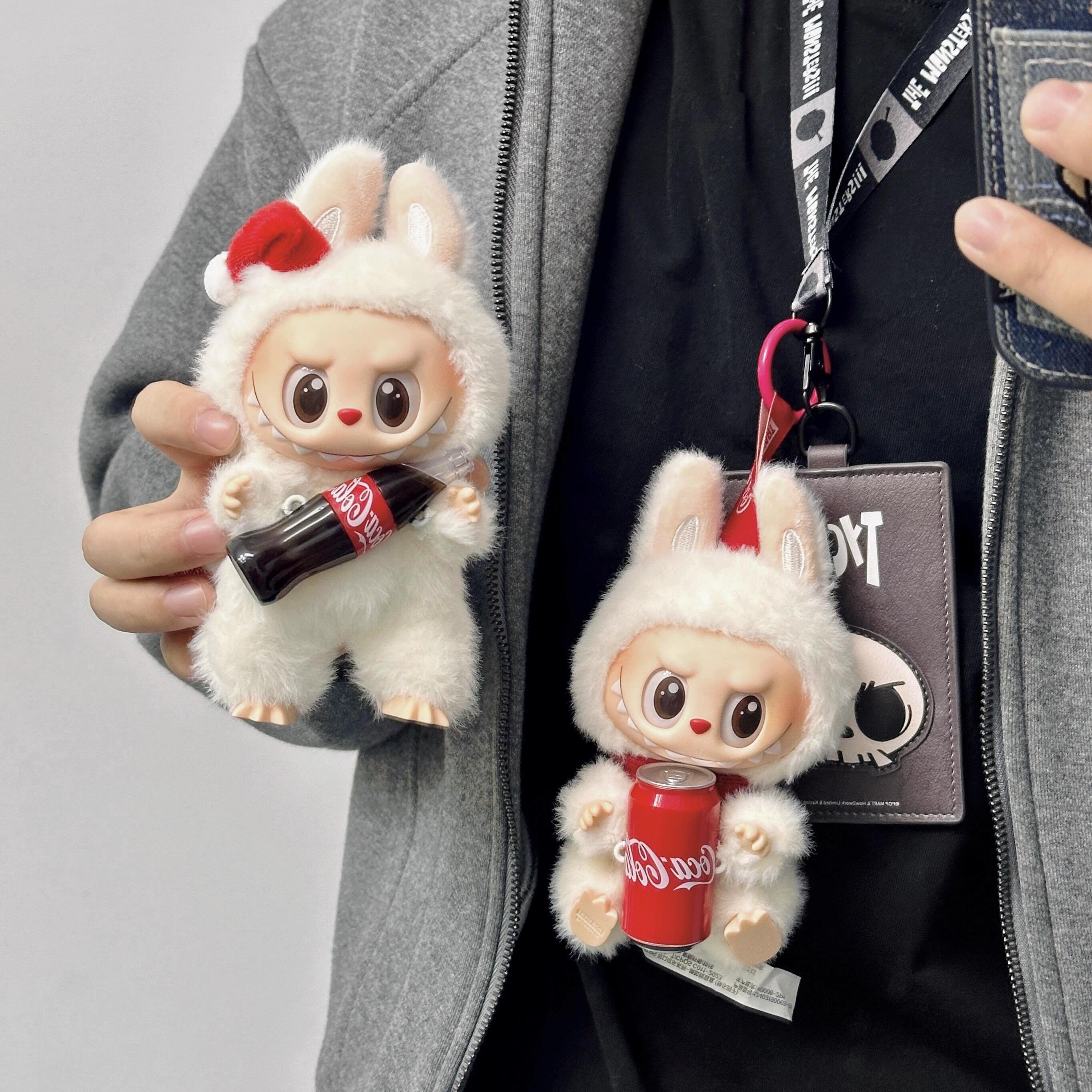 POPMART泡泡玛特labubu3.0可口可乐系列搪胶毛绒挂件公仔盲盒摆件