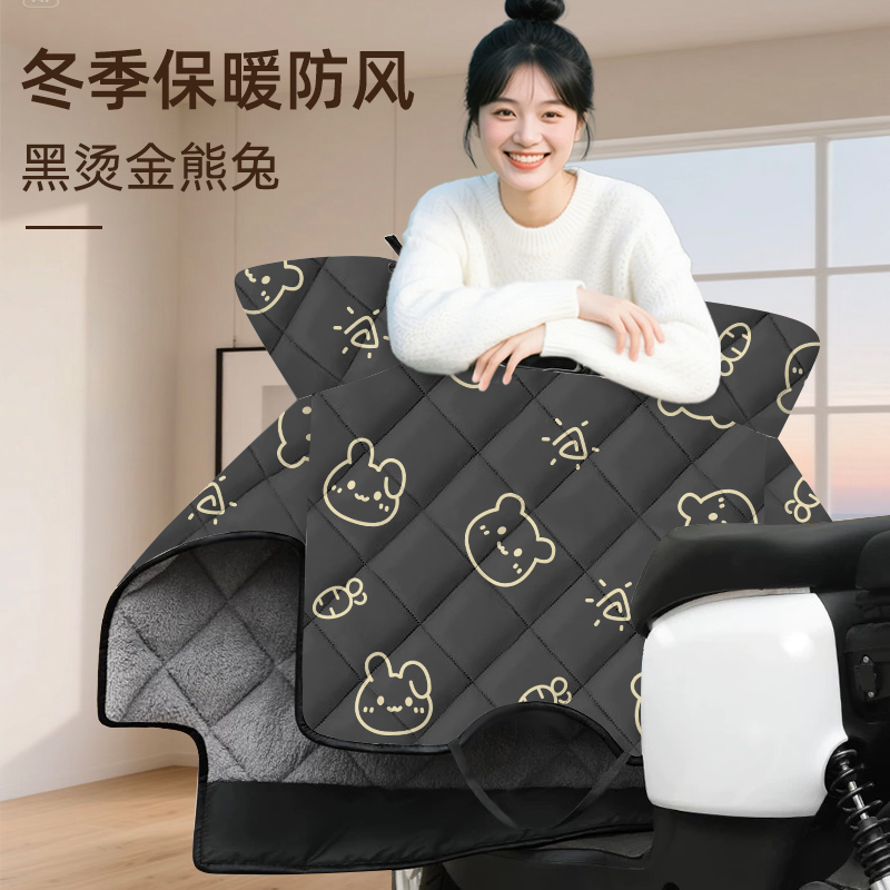 适用雅迪冠能M10一-D/H电动车挡风被冬款加绒加厚2025新款防风罩