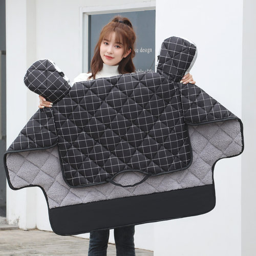 电动车挡风被加绒加厚小型防风罩