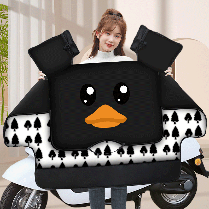 电动车挡风被冬季加绒加厚电瓶车防雨水防风罩加大爱玛车男女通用