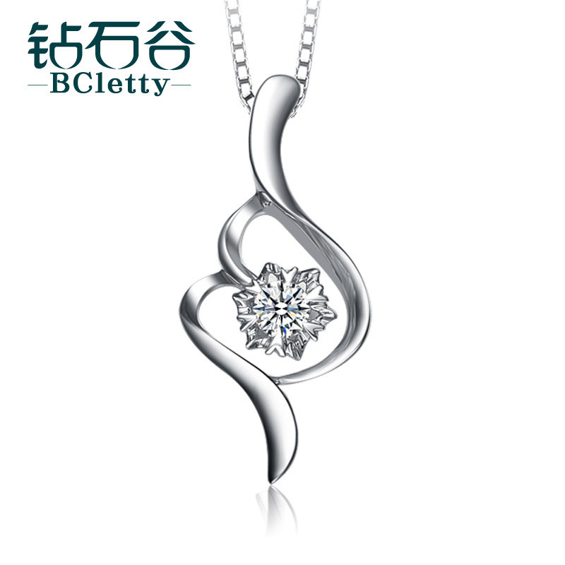 钻石谷18K钻石吊坠女单钻10分定制白金铂金锁骨砖石钻石项坠项链|msdalam kategori barang kemas/berlian/Emerald/emas, perhiasan Diamond (baru), Neckwear - dari Buy2taobao.com untuk memberikan perkhidmatan ejen Taobao profesional membeli