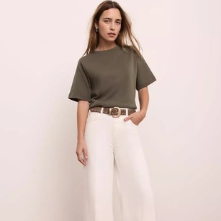 极简风圆领短袖 Velvet T恤女纯棉百搭上衣 Mint 英国代购