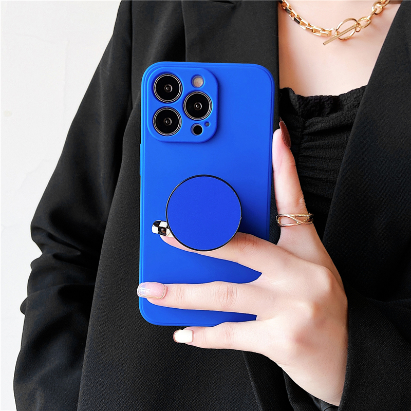 苹果克莱因蓝磁吸气囊支架手机壳