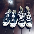 帆布鞋 Converse匡威 黑色复古高帮低帮板鞋 162058 1970s 162050