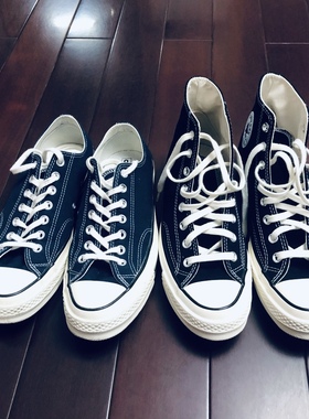 Converse匡威 1970s 黑色复古高帮低帮板鞋帆布鞋162050 162058