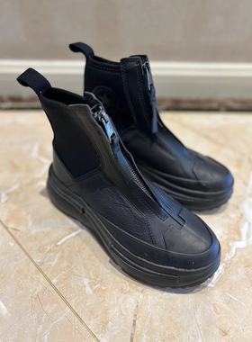 Converse匡威Run star拉链机能风皮质夹心增高鞋A04696C A04697C