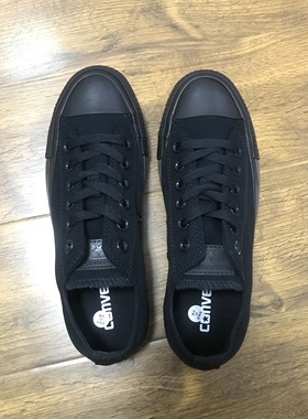 CONVERSE匡威 全黑常青经典低帮男女帆布鞋 板鞋 1Z635 1Z588