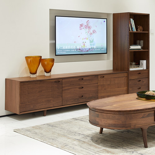 北美黑胡桃木电视柜意式电装整装