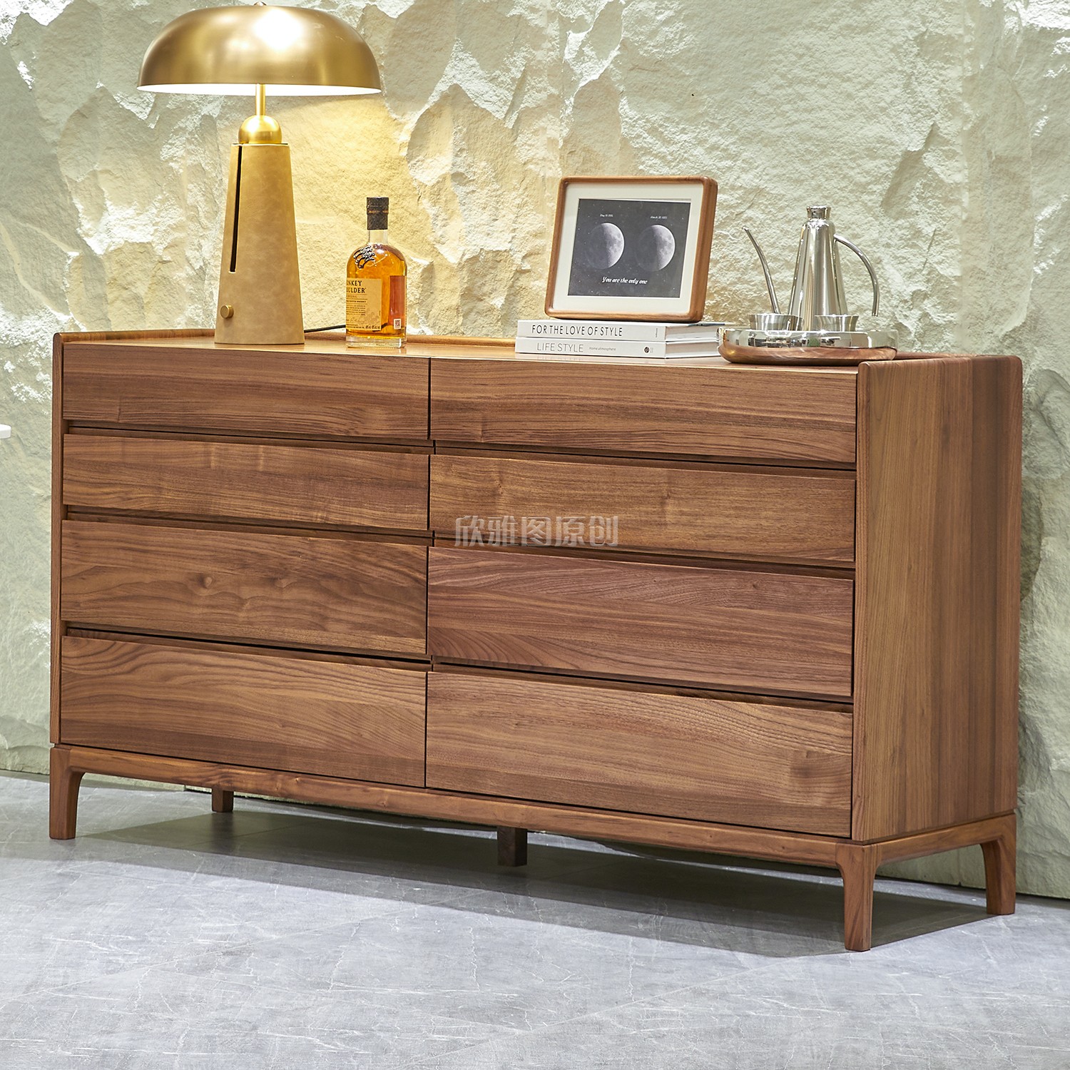 北美黑胡桃木斗柜实木八斗柜