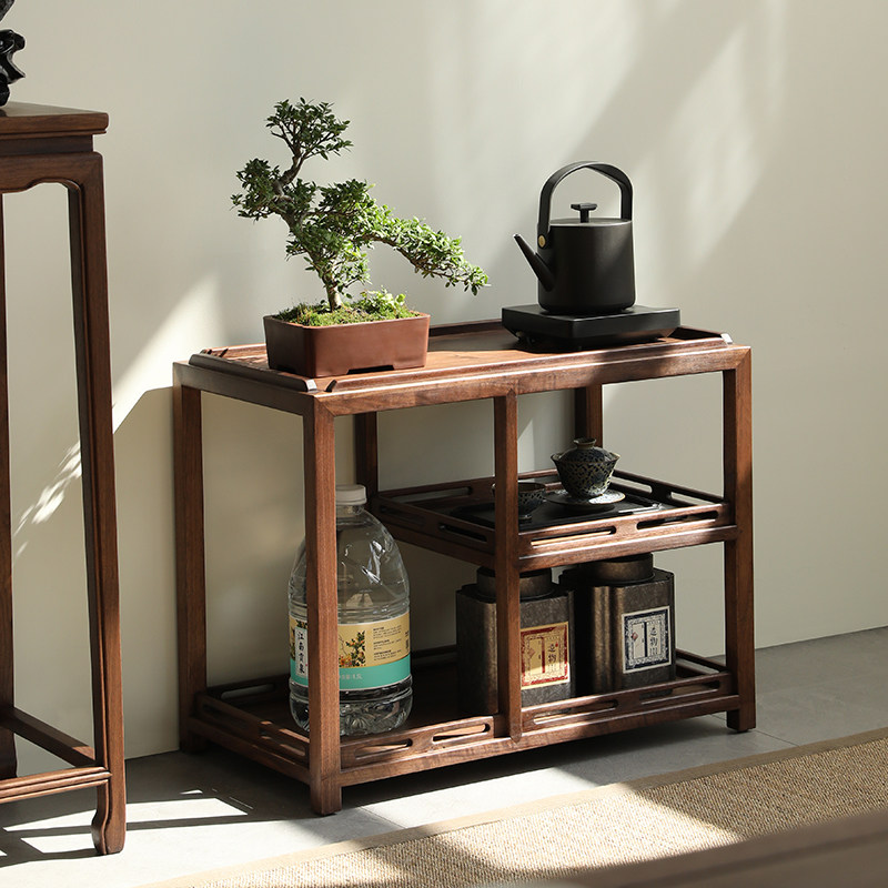 北美黑胡桃木茶水柜沙发边几边柜新中式茶柜实木茶水台茶台收纳柜,住宅家具,餐边柜,淘宝优惠券,粉丝福利购,淘宝优惠卷