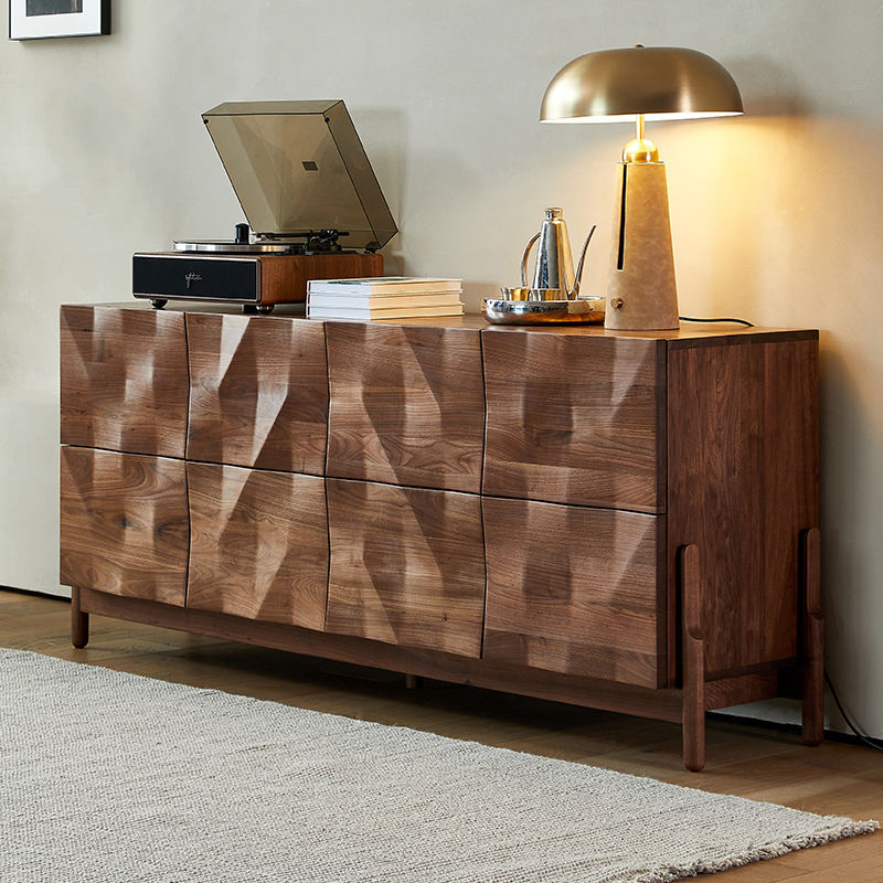 北美黑胡桃木斗柜客厅卧室八斗柜