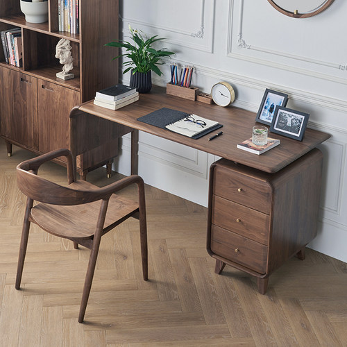 北欧书桌新中式书法桌北美家具