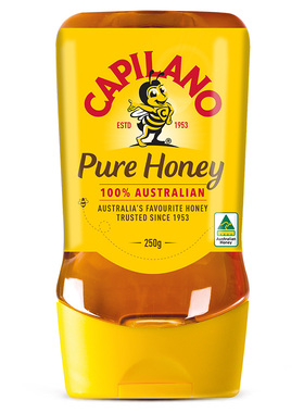 澳大利亚进口Capilano康蜜乐小黄蜜桉树土蜂蜜经典蜂蜜方便又健康