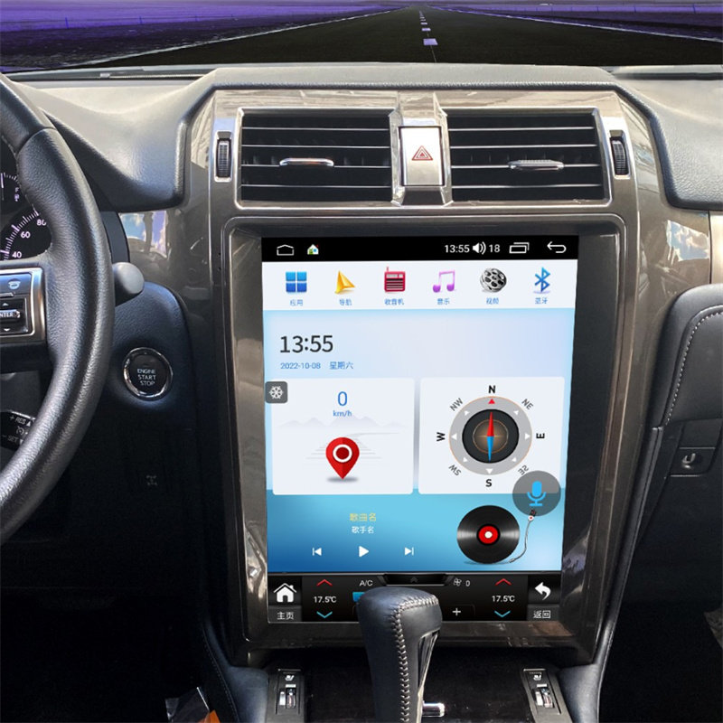 适用于10-19款雷克萨斯gx安卓导航一体机15寸八核内置Carplay跨境