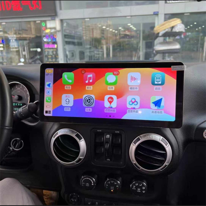 适用于11-17款JEEP吉普牧马人12.3寸大屏安卓导航一体机八核4+64G