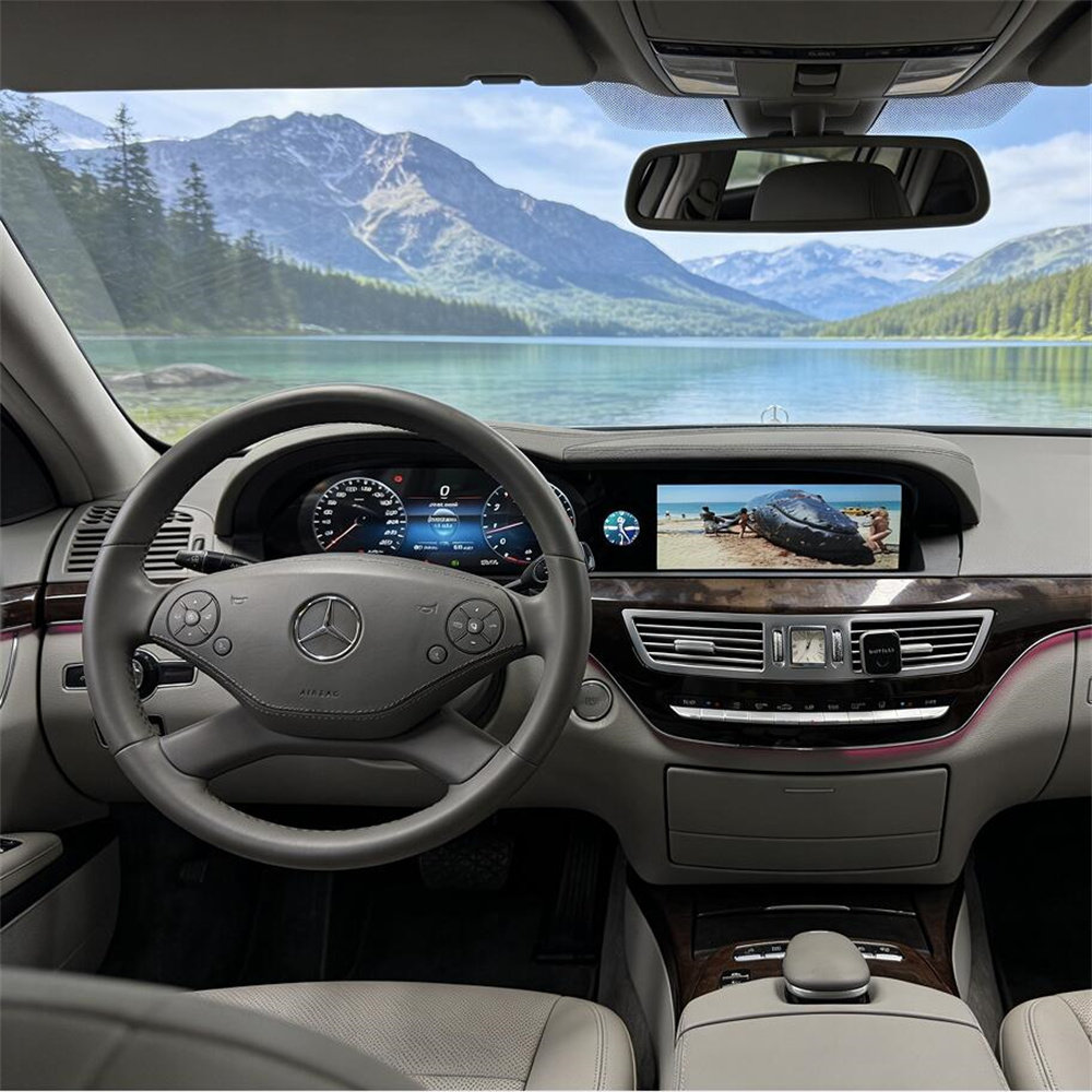 12.3寸安卓导航+仪表双联屏适用于奔驰S-Class W221 2006-2013款