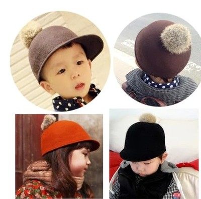 宝宝鸭舌帽儿童帽子男潮女童帽子秋冬款棒球帽兔毛球羊毛呢马术帽,童装/婴儿装/亲子装,帽子,淘宝优惠券,粉丝福利购,淘宝优惠卷