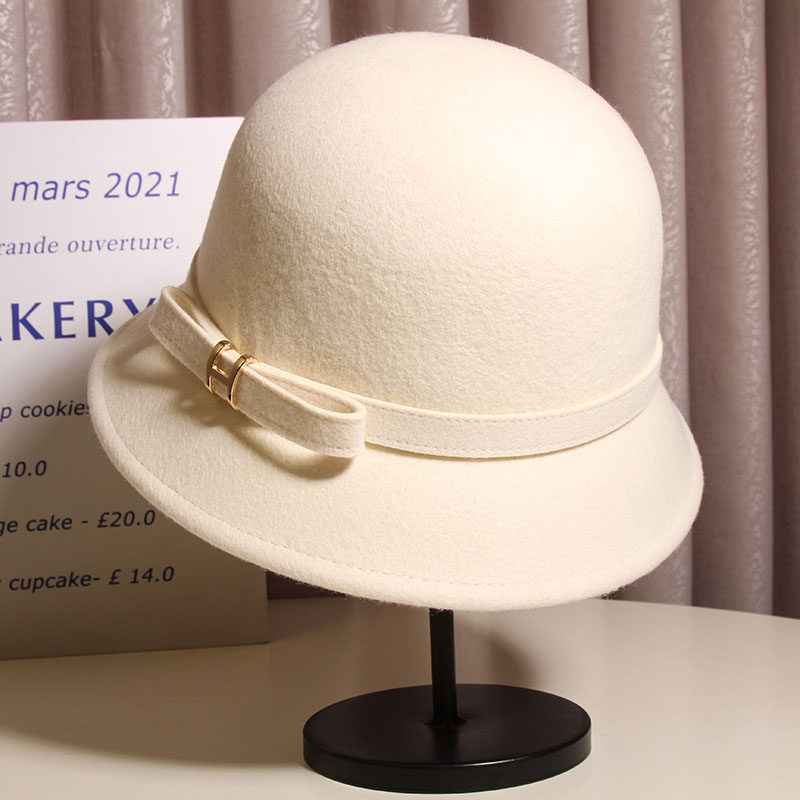 渔夫毛呢帽子韩版潮英伦复古羊毛呢礼帽女毡帽渔夫帽礼帽子