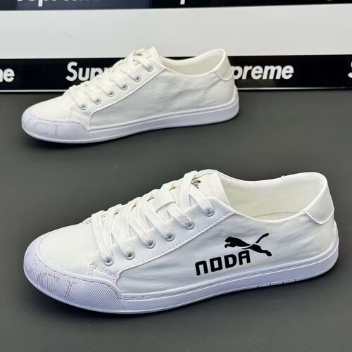 男鞋夏季透气2025新款系带冰丝帆布鞋男士韩版休闲小白鞋软底板鞋