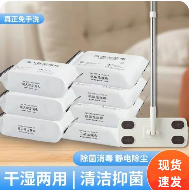 静电除尘干巾地板湿巾拖把布无尘干湿两用清洁毛发去猫毛粘尘纸
