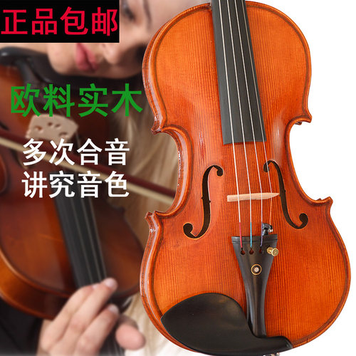 进口欧料小提琴初学者入门实木